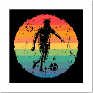 Retro Vintage Soccer Player Soccer Lovers Football Fans Gift Posters and Art